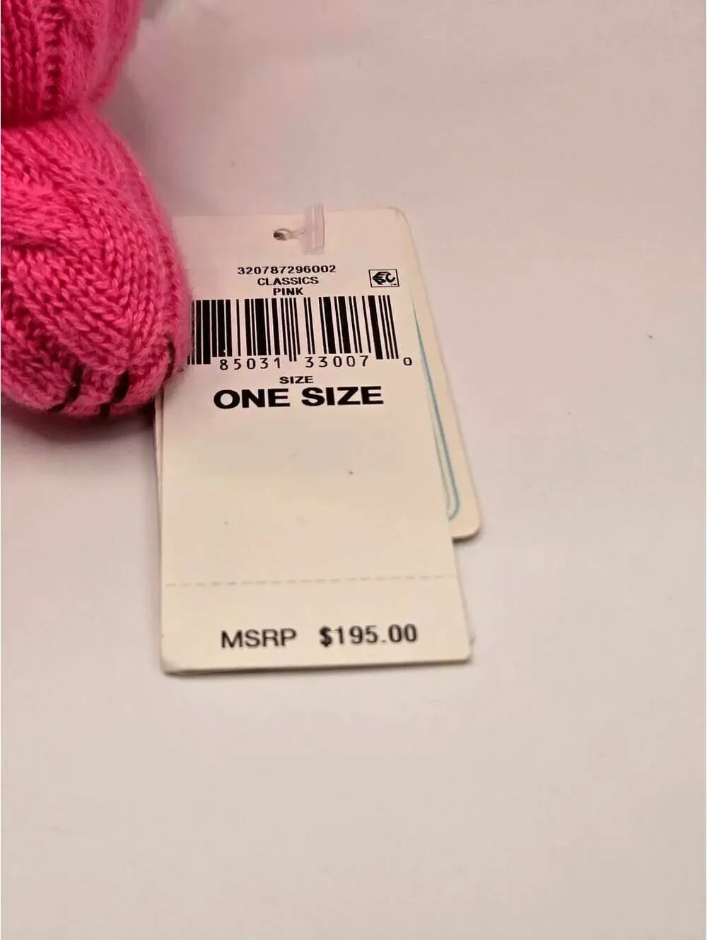 Ralph Lauren Pink Cashmere Cable Knit Bunny Rabbit Stuffed Plush Toy